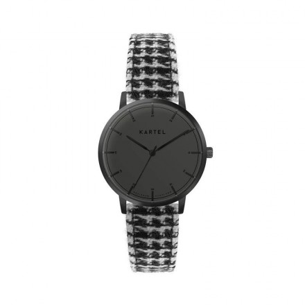 ISLA 34MM BLACK FABRIC STRAP WATCH