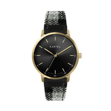HUME 40MM GREY TARTAN STRAP WATCH