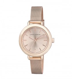 Laura Ashley Rose Gold Mesh Watch