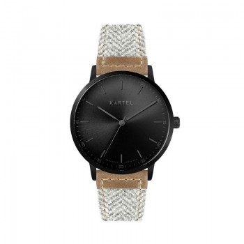 HUME 40MM GREY FABRIC STRAP WATCH