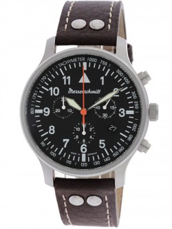 ME-3H202 Men's Watch Chronograph with Brown Leather Strap