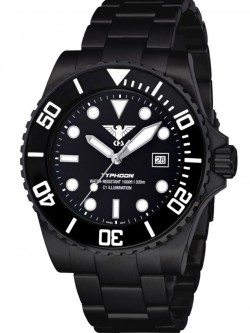 TYBS.SSTYB Diving Wristwatch Typhoon Black Steel