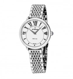 Eterna Women's 2800.41.62.1743 'Eternity' White Dial Stainless Steel Quartz Watch