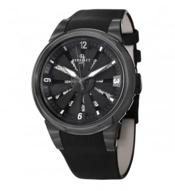 Perrelet Women's A4022/1 'Turbine Toxic/Skull' Black Diamond Dial Black Watch 